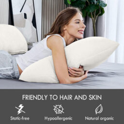 Bedlooms Dyed Pillowcase Pair- Soft Plain Pillow Covers Cream Envelop Closure - Easy Care Pillowcase Bedding Set 50X75 Cm - thumbnail 4