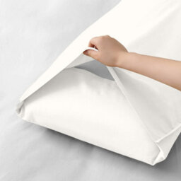 Bedlooms Dyed Pillowcase Pair- Soft Plain Pillow Covers Cream Envelop Closure - Easy Care Pillowcase Bedding Set 50X75 Cm - thumbnail 7