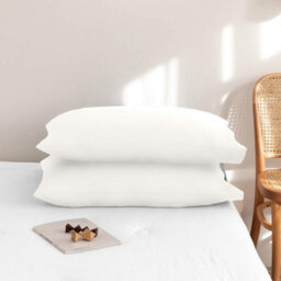 Bedlooms Dyed Pillowcase Pair- Soft Plain Pillow Covers Cream Envelop Closure - Easy Care Pillowcase Bedding Set 50X75 Cm - thumbnail 6