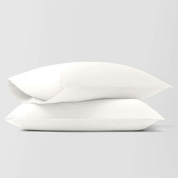Bedlooms Dyed Pillowcase Pair- Soft Plain Pillow Covers Cream Envelop Closure - Easy Care Pillowcase Bedding Set 50X75 Cm