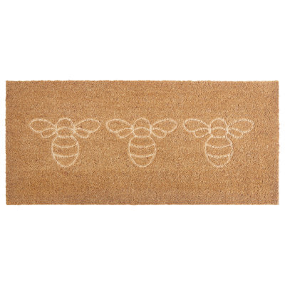 Beliani Doormat Cavite Natural 55 X 120 Cm Bee Coir - image 1