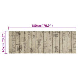 Berkfield Kitchen Rug Washable Fence 60X180 Cm Velvet - thumbnail 5