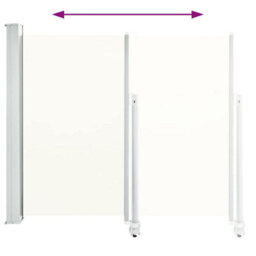 Walplus Patio Retractable Side Awning Garden Sun Shade Canopy Gazebo For Back Door, Porch, Patio 120 X 300 Cm Cream - thumbnail 4