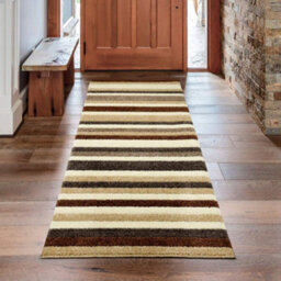 The Rugs Alya Collection Washable Rugs & Runners Striped Design In Beige   117B - thumbnail 4