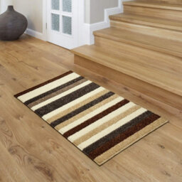 The Rugs Alya Collection Washable Rugs & Runners Striped Design In Beige   117B - thumbnail 6