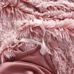 Groundlevel Pink Faux Fur Soft Duvet Cover Set - thumbnail 4
