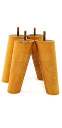 L&F Wood Legs Oak 180mm High Set Of 4 Replacement Angled Furniture Legs Set Of 4 Sofas Chairs Stools M8 - thumbnail 3