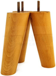 L&F Wood Legs Oak 180mm High Set Of 4 Replacement Angled Furniture Legs Set Of 4 Sofas Chairs Stools M8 - thumbnail 7