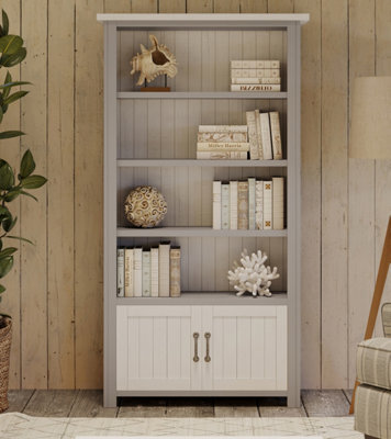 Baumhaus Greystone - Large Open Bookcase With Doors - image 1
