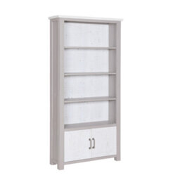 Baumhaus Greystone - Large Open Bookcase With Doors - thumbnail 5