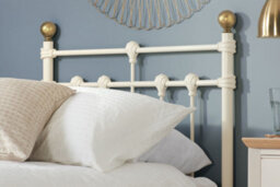 Save On Goods UK 3Ft Single Traditional,victorian Style Metal Tubular Steel Bed Frame Bedstead. Ivory Cream Gloss Finish - thumbnail 3