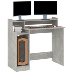 Vidaxl Desk With Led Lights Concrete Grey 97X45X90 Cm Engineered Wood - thumbnail 7
