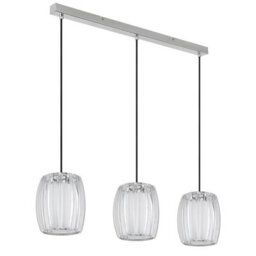 Luminosa Lighting Luminosa Maribel Bar Pendant Ceiling Light Chrome 3X E27 - thumbnail 3