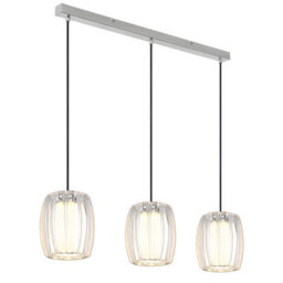 Luminosa Lighting Luminosa Maribel Bar Pendant Ceiling Light Chrome 3X E27