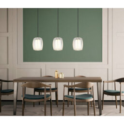 Luminosa Lighting Luminosa Maribel Bar Pendant Ceiling Light Chrome 3X E27 - thumbnail 2