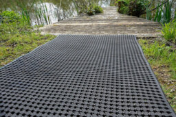 Blue Diamond Anti-Slip Hard-Wearing Rubber Walkway Utility Mat 120Cm X 180Cm Black - thumbnail 2