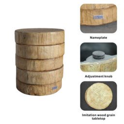 Abrihome Outdoor Garden Concrete Round Side Table, Bistro Table, Natural - thumbnail 3