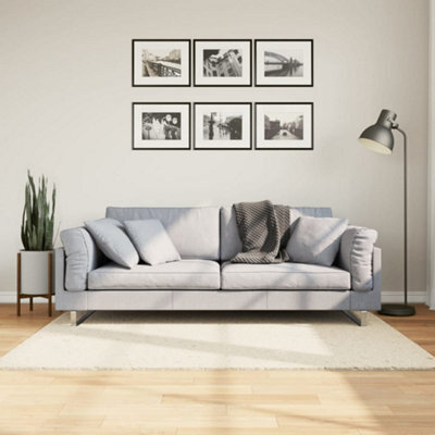 Berkfield Rug Oviedo Short Pile Beige 120X120 Cm - image 1