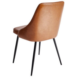 Beliani Set Of 2 Dining Chairs Valerie Faux Leather Golden Brown - thumbnail 6