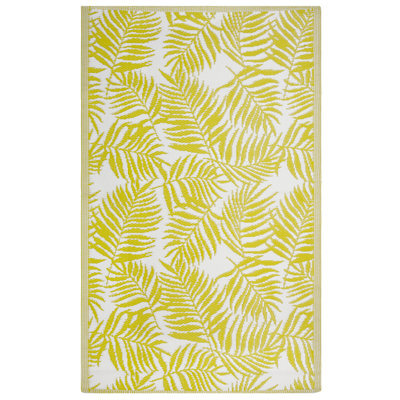 Beliani Outdoor Rug Kota Yellow 120 X 180 Cm Reversible - image 1