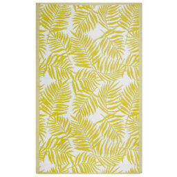 Beliani Outdoor Rug Kota Yellow 120 X 180 Cm Reversible - thumbnail 1