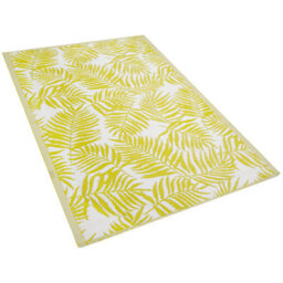 Beliani Outdoor Rug Kota Yellow 120 X 180 Cm Reversible - thumbnail 4