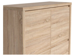 Arte Kaspian 105Cm 4 Door Cabinet In Sonoma Oak, Modern Tall Sideboard Storage Unit - thumbnail 4