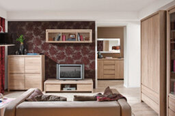 Arte Kaspian 105Cm 4 Door Cabinet In Sonoma Oak, Modern Tall Sideboard Storage Unit - thumbnail 5