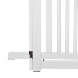 Pawhut 155Cm Expandable 3-Panel Freestanding Dog Pet Gate W/ Latched Door White - thumbnail 9