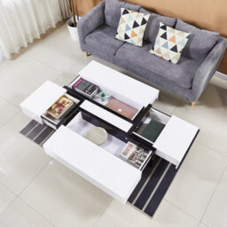 Furniture in Fashion Storm Coffee Table High Gloss Coffee Table For Living Room Centre Table Tea Table For Living Room Furniture White - thumbnail 2