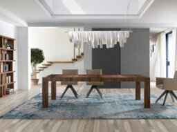 Angel Cerda Stylish Rectangular Walnut Extending Dining Table For Modern Homes - thumbnail 3
