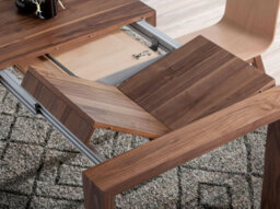 Angel Cerda Stylish Rectangular Walnut Extending Dining Table For Modern Homes - thumbnail 4
