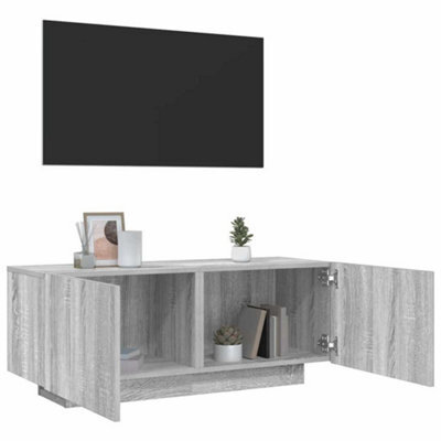 Walplus Tv Cabinet Grey Sonoma 100X35X40 Cm Engineered Wood - image 1