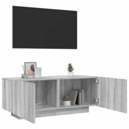 Walplus Tv Cabinet Grey Sonoma 100X35X40 Cm Engineered Wood - thumbnail 1