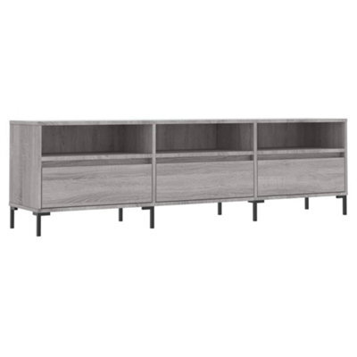 Berkfield Sturdy Tv Cabinet Grey Sonoma 150X30X44.5 Cm Engineered Wood - image 1