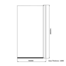 Royal Bathrooms Cesar 1700 X 700mm Acrylic Square Edged Single Ended White Straight Bath With Chrome Wall Profile Screen & Front Panel - thumbnail 8