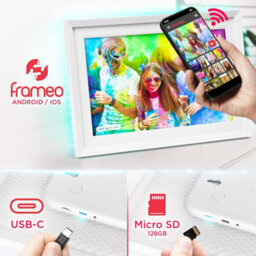 Duronic Digital Photo Frame Pf2A We Smart Touchscreen Digital Picture Frame 10.1 Inch Display Photos For Family Friends - White - thumbnail 4