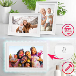 Duronic Digital Photo Frame Pf2A We Smart Touchscreen Digital Picture Frame 10.1 Inch Display Photos For Family Friends - White - thumbnail 5