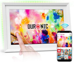 Duronic Digital Photo Frame Pf2A We Smart Touchscreen Digital Picture Frame 10.1 Inch Display Photos For Family Friends - White - thumbnail 1