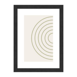 Accent By Nielsen Velino Black Picture Frame A4, 21X29.7Cm - With Glass Front And Abstract Poster Print