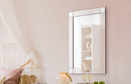 MirrorOutlet Milton All Glass Frameless Bevelled Square Corner Wall Mirror 90 X 60 Cm - thumbnail 2