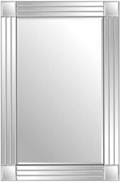 MirrorOutlet Milton All Glass Frameless Bevelled Square Corner Wall Mirror 90 X 60 Cm - thumbnail 4