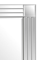 MirrorOutlet Milton All Glass Frameless Bevelled Square Corner Wall Mirror 90 X 60 Cm - thumbnail 3