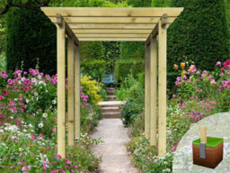Edecks Heavy Duty Royal Walkway Pergola With Super Rafters (W 2400mm X D 3600mm) With Bolt Down Anchors (2.1M) - thumbnail 1