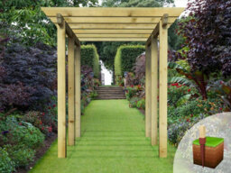 Edecks Heavy Duty Royal Walkway Pergola With Super Rafters (W 2400mm X D 3600mm) With Bolt Down Anchors (2.1M) - thumbnail 3