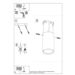 Sollux Lighting Lagos Steel Red Ochre 1 Lights Modern Ceiling Lamps - thumbnail 8
