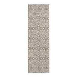 Melrose Eden Victorian Natural Indoor Outdoor Runner Area Rug 3mm Pile Height - 67/200Cm - thumbnail 2