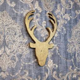 Shatchi 26Cm Golden Christmas Wooden Hanging Deer Head Wall Decoration Xmas Home Office Holiday Decorative Centrepiece - thumbnail 6
