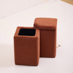 Nordlys Terracotta Pouf With Storage Vintage Style Living Room - thumbnail 9