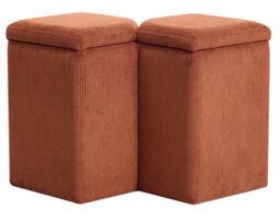 Nordlys Terracotta Pouf With Storage Vintage Style Living Room - thumbnail 2